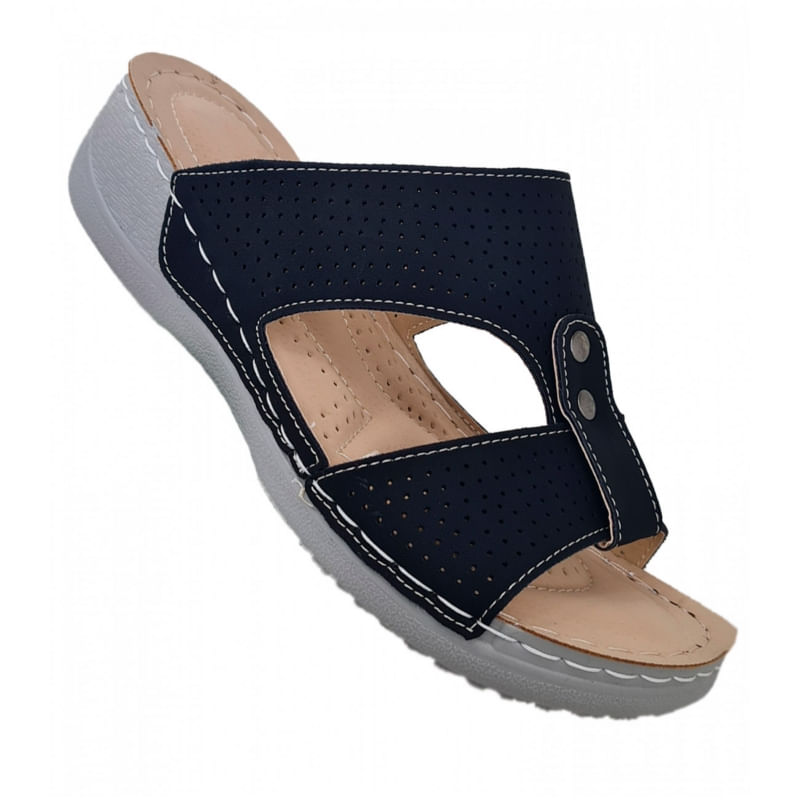 Sandália Feminina Comodas Classic Light Black-3072