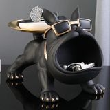 Decoração: Caixa De Armazenamento De Resina Para Cães Bulldog Frances, 17x30x19,5 Cm