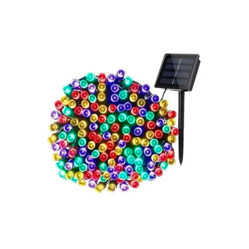 Luzes Solares De Natal Garland 10m 100 Led Multicolor