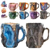 Xícara De Café Riyhdo Resin Mineral Crystal 3d Novelty Para Bebidas Quentes