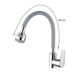 Mangueira De Lava-louças De Cozinha De Pescoço Flexível Cinza 48cm