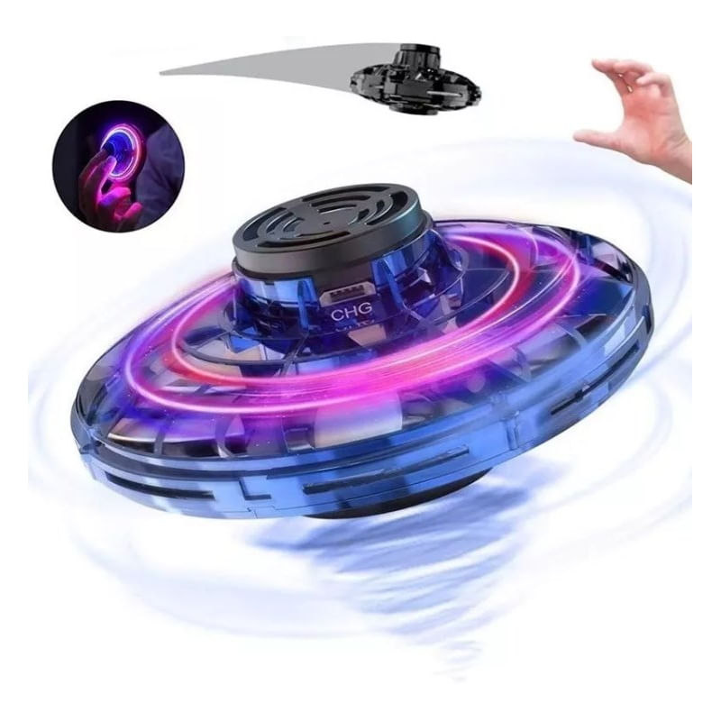 Brinquedo Drone Flying Spiner Fly Nova Mini Fidget Com Luzes Led