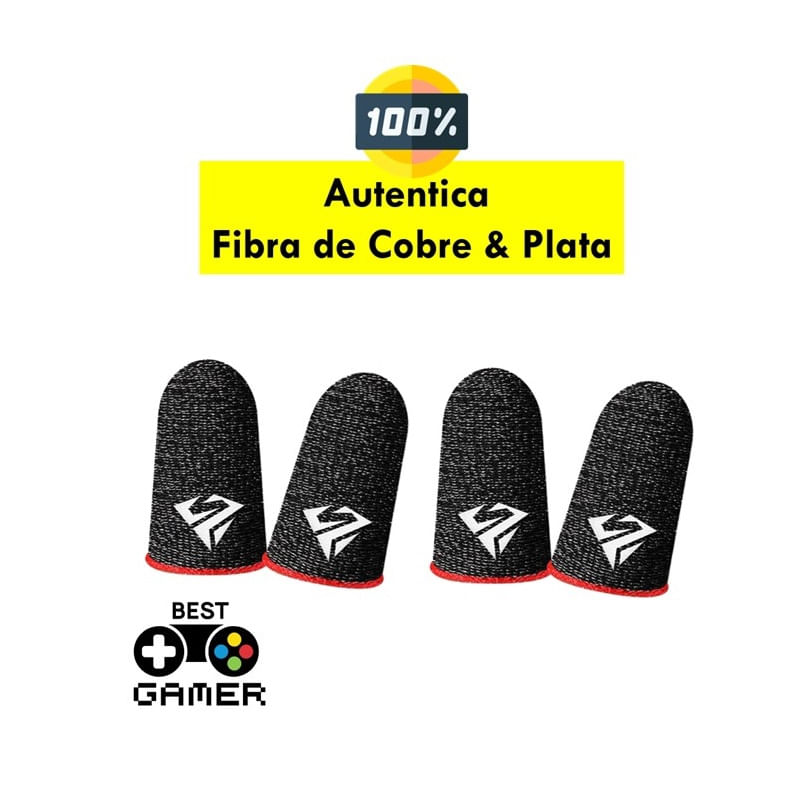 Pacote De 4 Gamer Thimbles Para Pubg Cod Freefire Red