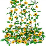Tiras De Girassóis Para Decoração De Plantas Artificiais