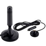Antena De Tv Digital Hd 3.5dbi Interna Com Cabo De 4,3 M - Preta