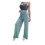 Pacote De 3 Calças Femininas, Slim Fit, Plissadas, De Cores Variadas