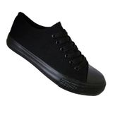Chinelo Casual Unissex De Lona Urbano Totalmente Preto