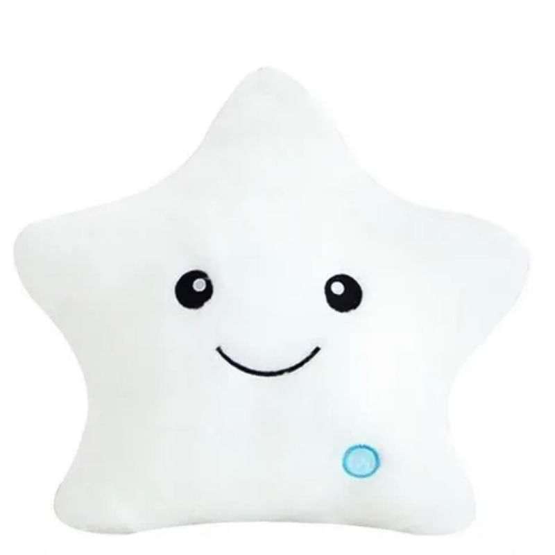 Almofada Luminous Star-yellow Recheada De Pelúcia Soft Electronic