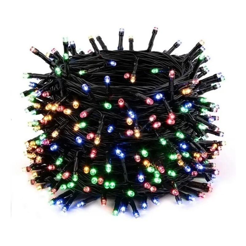 Luzes De Natal Garland 600 Led Multicolor 40m