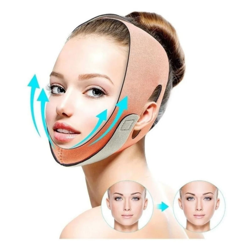 O Cinto Mentonera Reduz O Queixo Duplo, Vermelho Antirrugas