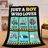 Cobertor Mudiwa Just A Boy Who Loves Truck Fleece 100x125cm