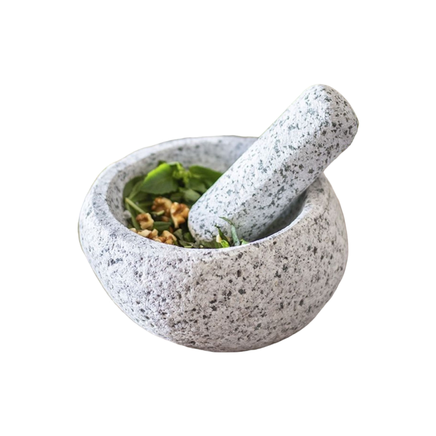 Mortar River Stone Autóctono Para Preparações Gourmet