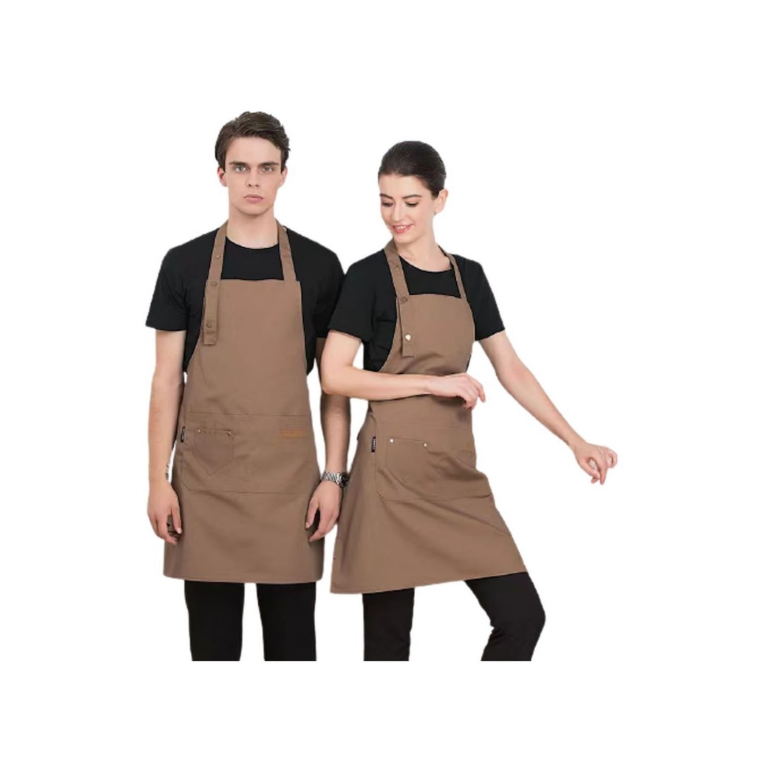 Bib Apron Gourmet Gastronomy Kitchen Khaki Urban Collection