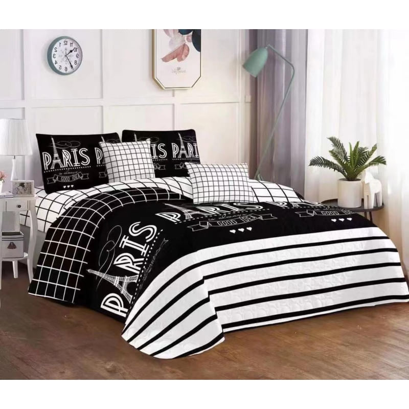 Capa De Verão Reversível Com 2 Quadrados E 2 Fronhas