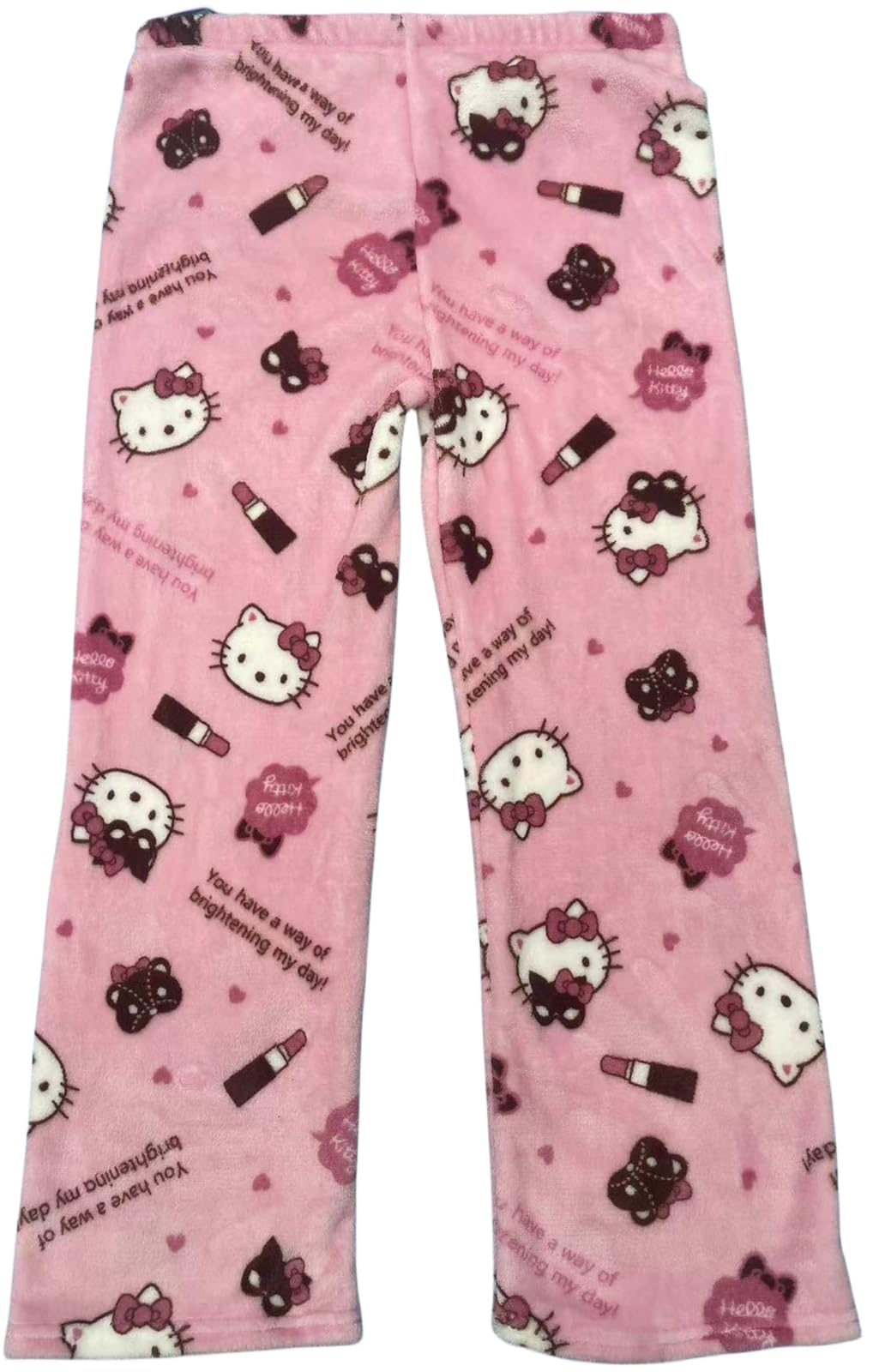 Calças De Pijama Kunsecsh Anime Cartoon Flannel Para Mulheres/meninas