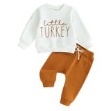 Roupa De Ação De Graças Socutebabe Toddler Baby Turkey Print