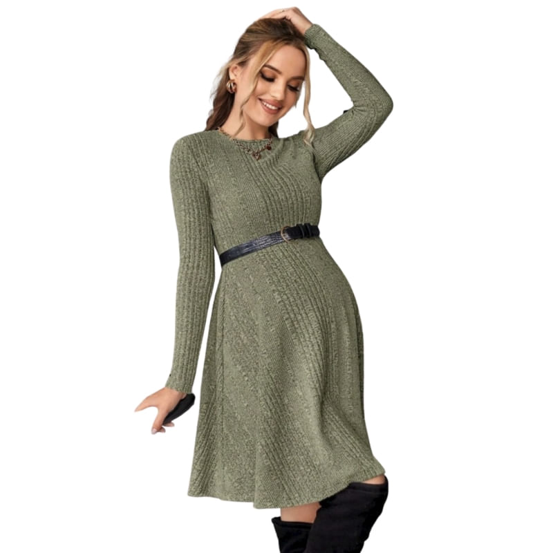 Vestido Ideal De Inverno E Outono Para Mulheres Com Bucaners Modelo I014