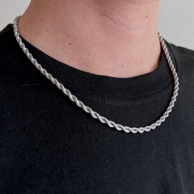Colar Dymon Em Aço Inoxidável Torbillon Chain 60cm Para Homens