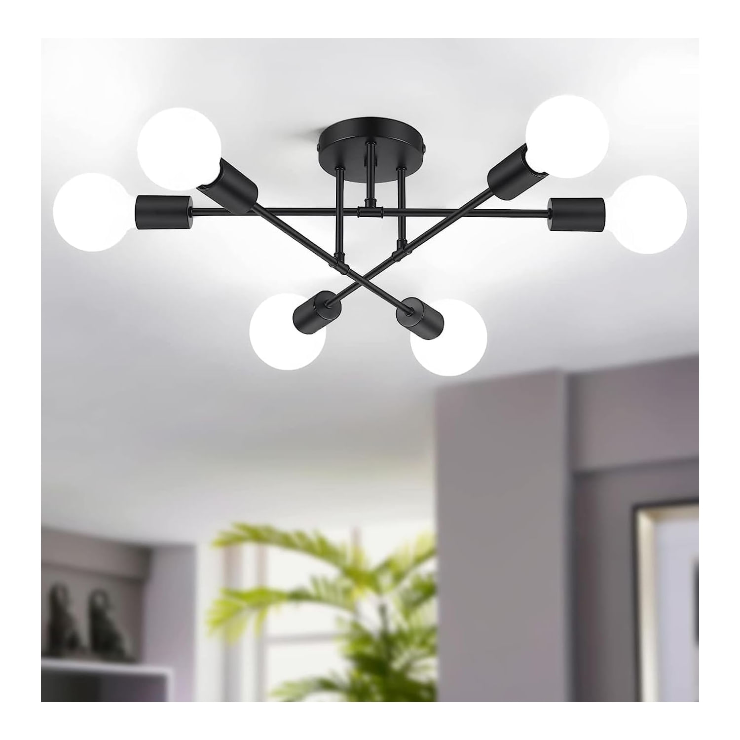 Luminária De Teto Pendant Modern Lighting E27 Black Spotlight