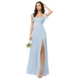 Vestido De Dama De Honra Oisslec Long Chiffon Wedding A Line Us12 Para Mulheres