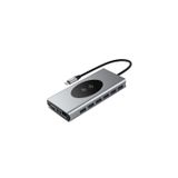 Adaptador Usb C Hub 15 Em 1 Com Carregador Sem Fio Para Macbook