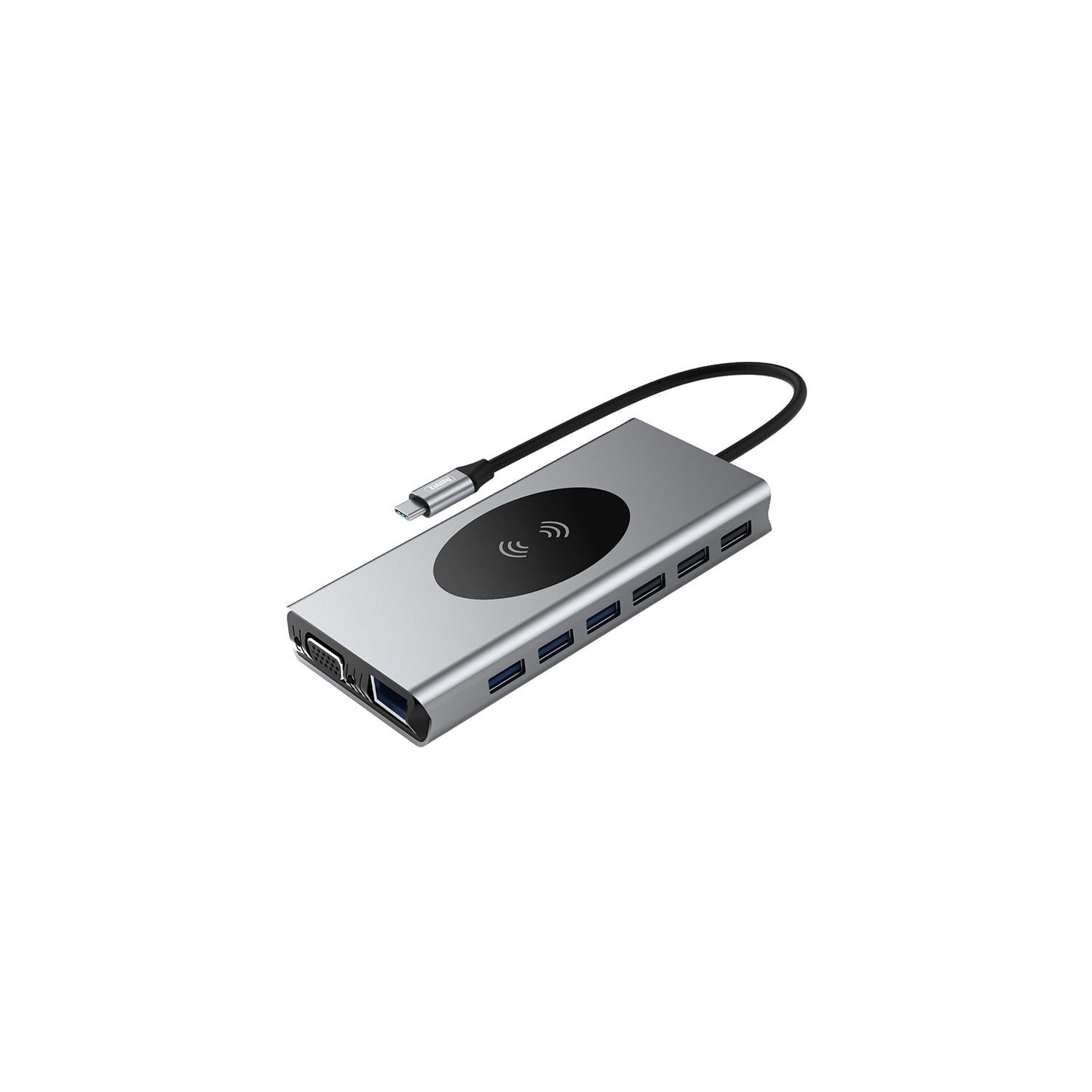 Adaptador Usb C Hub 15 Em 1 Com Carregador Sem Fio Para Macbook