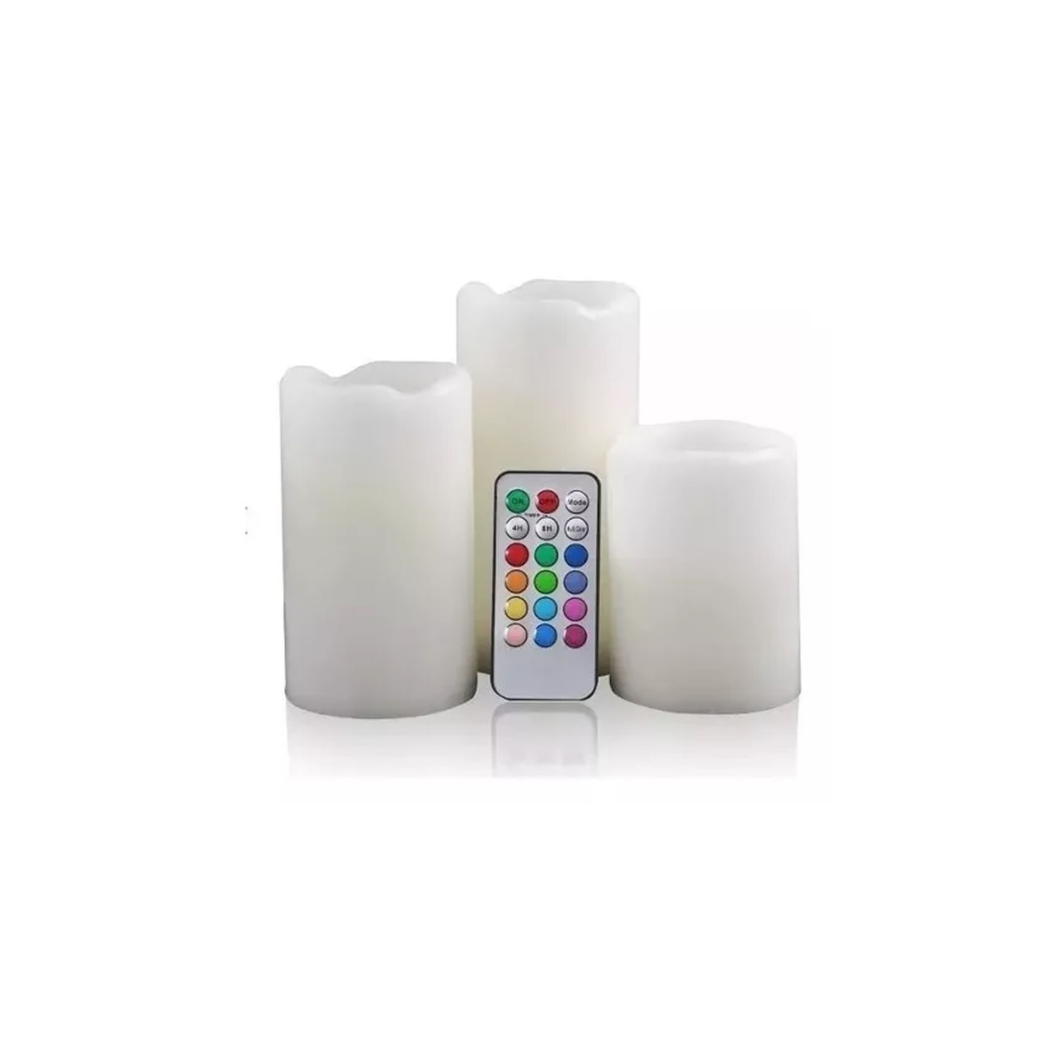 Conjunto De Velas Led Com Controle Remoto - 3 Unidades