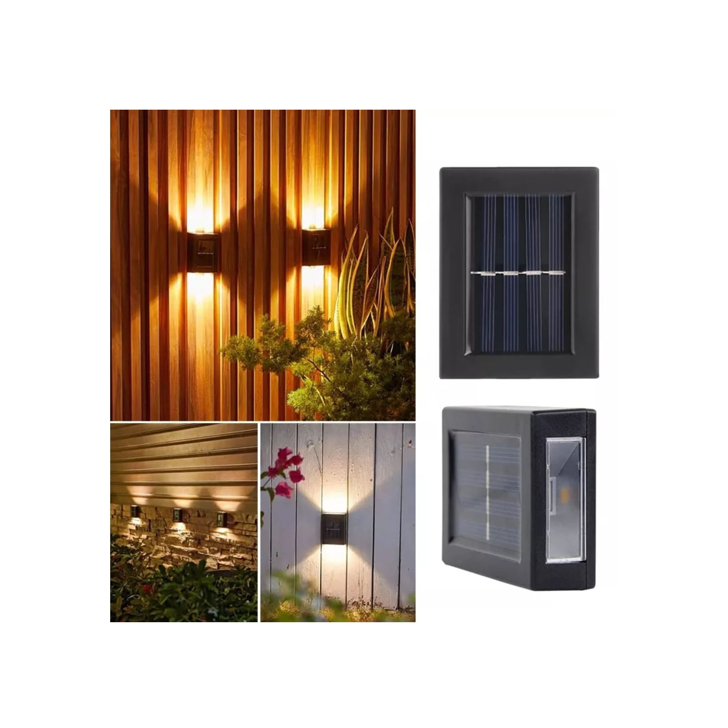 Luz Solar De Parede Etho Import Pack X2 Double Warm Light