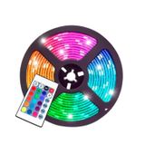 Faixa De Luz Led Rgb De 5 Metros À Prova D&#39;água Com Controle Remoto