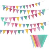Conjunto De 2 Bandeiras De Linho Para Decoração De Casamento No Pátio