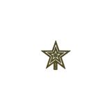 Decoração De Estrela De Árvore De Natal Dourada De 18 Cm De Plástico