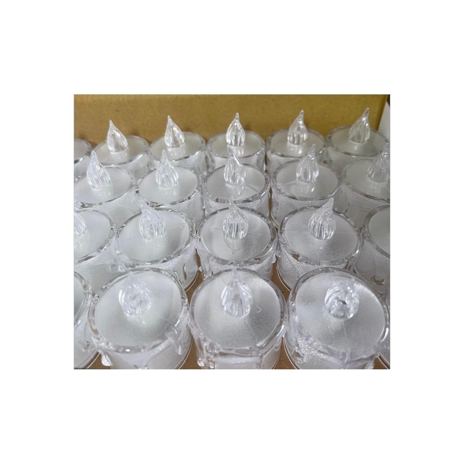 Pacote De 24 Velas De Bateria Led Com Efeito De Chama