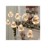 Cortina De Esfera De Natal Garland 8 Esferas De 3 M Com Luzes Led