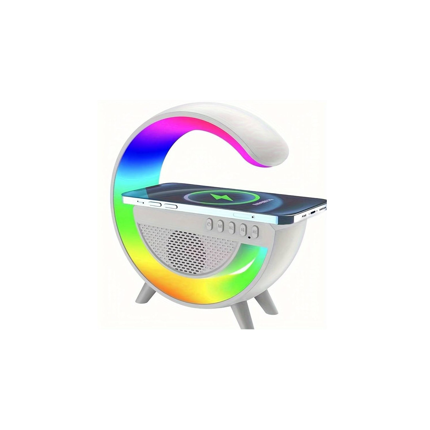 Lâmpada De Carregador Sem Fio E Alto-falante Rgb Smart Table G Brand