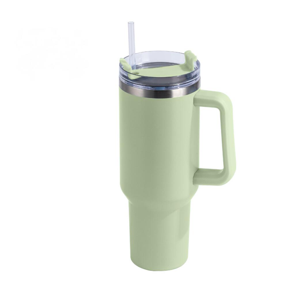 Caneca Térmica Copo De Aço Inoxidável Com Tampa De Palha 1.2l