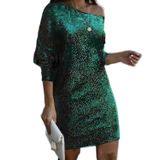 Vestido De Coquetel De Lantejoulas Tiaford Verde Para Mulheres