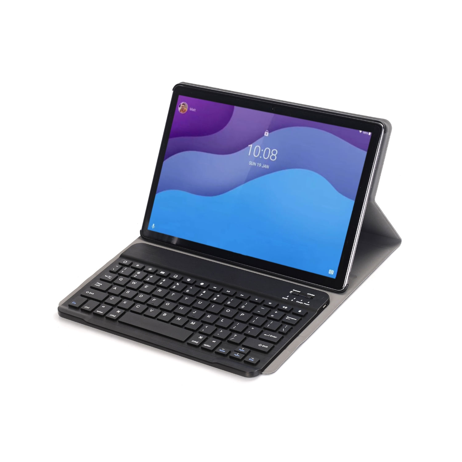 Capa De Teclado Bluetooth Para Tablet Lenovo M10 Plus Fhd Tb-x606