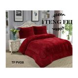 Manta Furry Winter Bordeaux Tf 1.5 Quadrada 230x250cm +2 Pil