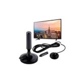Antena De Tv Digital Interna Hd Tv Coaxial Com Ímã