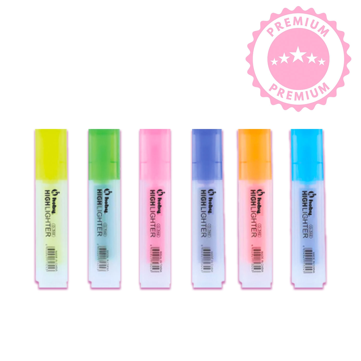 Conjunto De Marcadores De Flúor De 7 Cores De Tinta À Base De Água Hoby Press