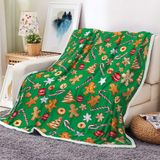Cobertor De Flanela Jawo Gingerbread Man Christmas 130x150cm