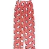 Calças De Pijama Kunsecsh Anime Cartoon Flannel Para Mulheres/meninas