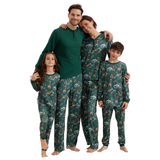 Pijamas Neufigr Christmas Family Matching Sets Verdes