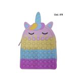 Brinquedo Antiestresse Pop It Bag Para Crianças De 22 X 18 Cm De Silicone