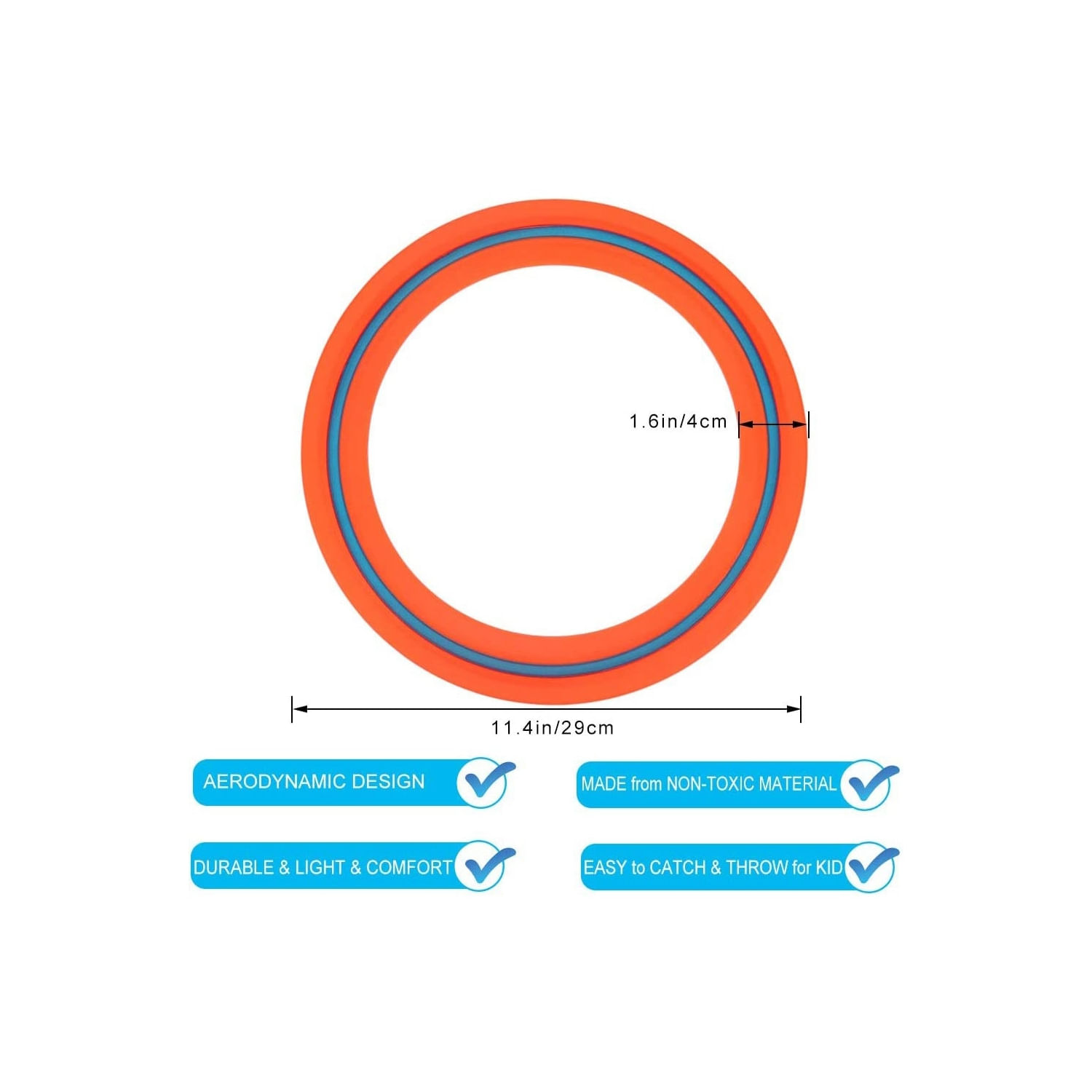 Flying Disc Frisbee Flying Ring Aero Flyring 28 Cm Bicolor