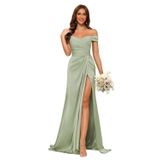 Vestido De Dama De Honra Dessiny Plus Size Off Shoulder Mermaid