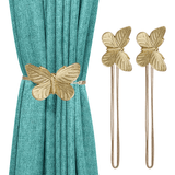 Cortina Tie Back Lewondr Butterfly Magnetic Gold Color