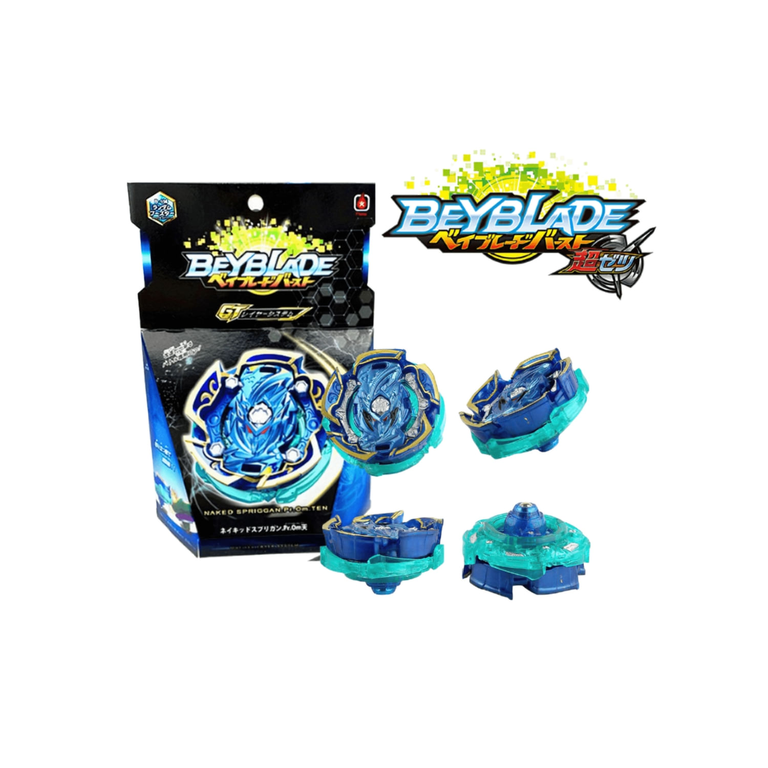 Beyblade Gt Gatinko Vol.18 Azul Com Lançador De Cordas