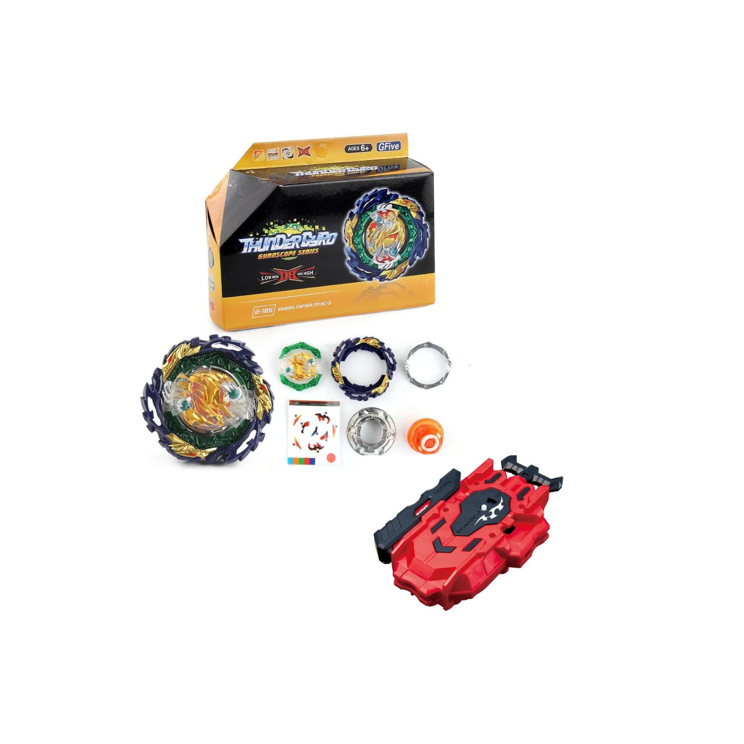 Gyro Launcher Thunder B-185 Vanish Fafnir Com Lançador