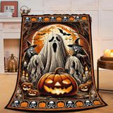 Cobertor Fuzawet Halloween Ghost Gothic Horror Witch 100x125cm